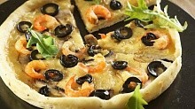 Рецепт - Мини-пиццы с креветками