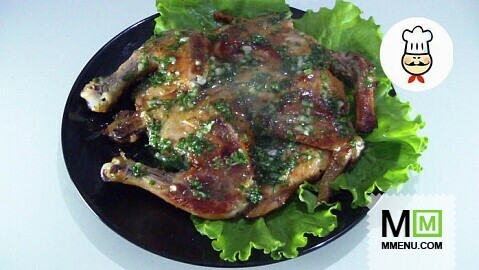 Цыпленок ТАБАКА (тапака) на сковороде