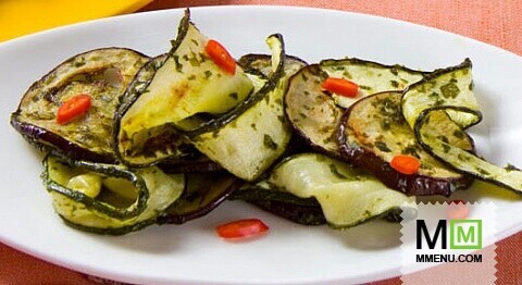 Кабачки и баклажаны, жаренные с кинзой Кабачки и баклажаны, жаренные с кинзой