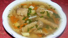 Рецепт - Рисовый суп с грибами