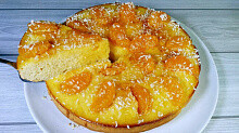 Рецепт - Заливной пирог с мандаринами