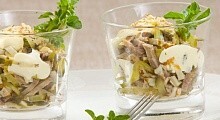 Рецепт - Мясной салат с блинчиками