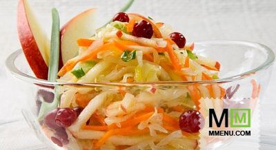 Салат из капусты с яблоками