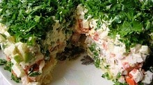 Рецепт - Слоеный салат с сельдью 