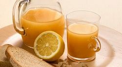 Рецепт - Квас с лимонным соком