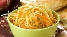 Рецепт - Салат из редьки с луком и морковью
