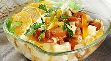 Рецепт - Салат грибной с апельсинами