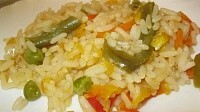 Рис с овощами - быстрый гарнир
