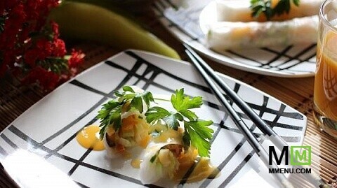Рулетики с морским коктейлем. Рулетики с морским коктейлем.