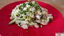 Рецепт - Постный салат с пекинской капустой и грибами