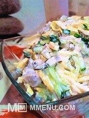Приготовление блюда по рецепту - Салат с мясом и яичными блинчиками.. Шаг 1