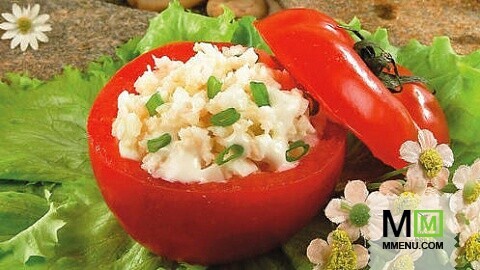 Помидоры, фаршированные мясом криля Помидоры, фаршированные мясом криля