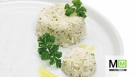 Рис отварной с зеленью