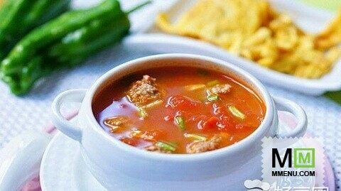 томатный суп с тефтелей