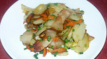 Рецепт - Жареная картошка по-деревенски