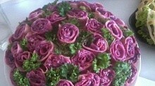 Рецепт - Селедка под шубой "Букет роз"