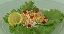 Рецепт - Салат рисовый с рыбой