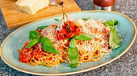 Видео-рецепт Спагетти Помодоро от Running Cheff