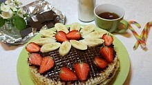 Рецепт - Торт без выпечки с банановым кремом и шоколадом