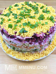 Приготовление блюда по рецепту - Слоеный салат Овощной торт. Шаг 12
