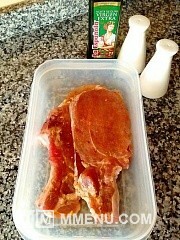 Приготовление блюда по рецепту - Стейк из свинины с жареными овощами. Шаг 1