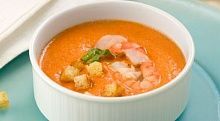 Рецепт - Суп со сладким перцем и креветками