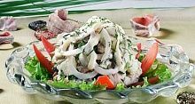Рецепт - Салат грибной с кальмарами