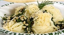 Рецепт - Спагетти с зеленым соусом