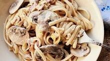 Рецепт - Паста с грибами и беконом