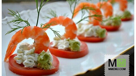 Легкая закуска с креветками Легкая закуска с креветками