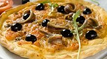 Рецепт - Пицца с анчоусами и маслинами