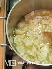 Приготовление блюда по рецепту - Суп-пюре из цветной капусты. Шаг 3