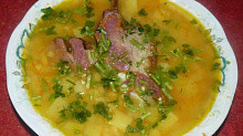 Рецепт - Гороховый суп с копчеными ребрышками - рецепт от Виталий