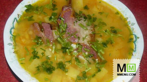 Гороховый суп с копчеными ребрышками - рецепт от Виталий