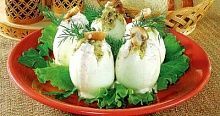 Рецепт - Яйца, фаршированные грибами