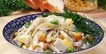 Рецепт - Салат с кальмарами и рисом