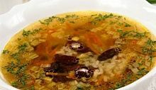 Рецепт - Суп с фасолью и рисом