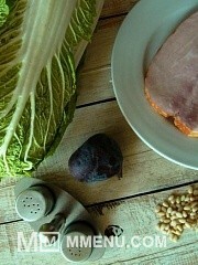 Приготовление блюда по рецепту - Салат из пекинской капусты с инжиром и беконом. Шаг 1
