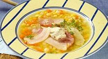 Рецепт - Гороховый суп со свининой по-скандинавски