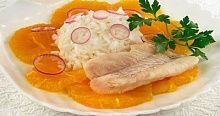 Рецепт - Салат с рыбой и апельсинами