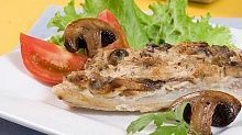 Рецепт - Рыба по-французски с грибами