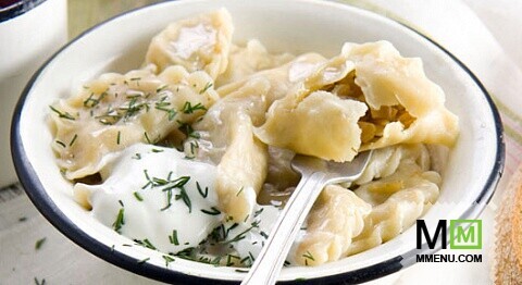 Вареники с капустой и грибами Вареники с капустой и грибами