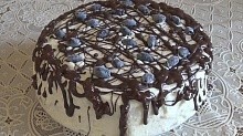 Рецепт - Бисквитный торт. Творожный крем для торта. #domavkusno 
