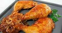 Рецепт - Тушеные куриные окорочка