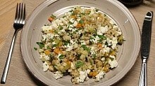 Рецепт - Перлотто с овощами и адыгейским сыром