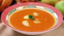 Рецепт - Суп-пюре из ревеня, кураги и яблок
