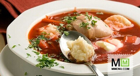 Борщ с куриными окорочками Борщ с куриными окорочками