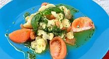 Рецепт - Салат из цветной капусты с овощами