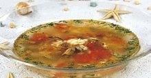 Рецепт - Суп с мидиями и рисом