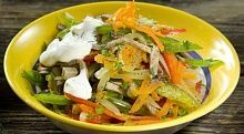 Рецепт - Салат из овощей с языком